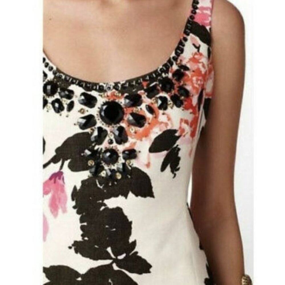 Lilly Pulitzer Portia Cameo Sheath Dress With Black Jewels  Size 8 - Picture 11 of 12